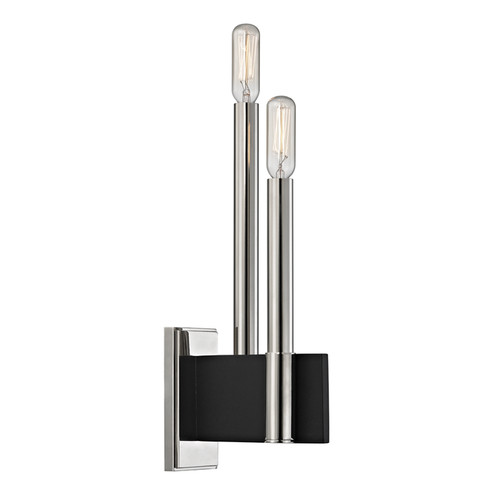 Abrams Two Light Wall Sconce in Polished Nickel (70|8812-PN)