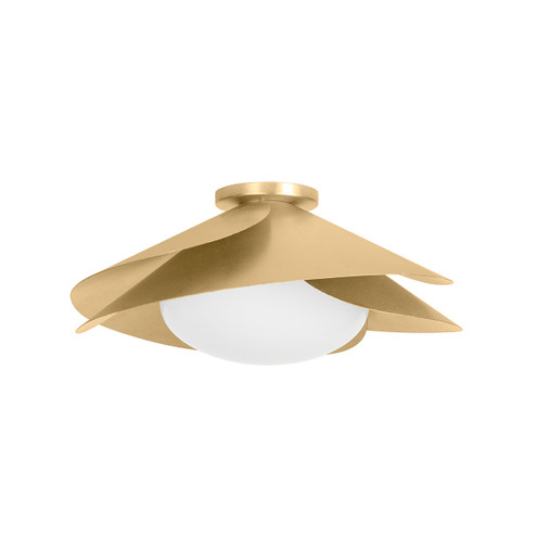 Brookhaven One Light Flush Mount in Vintage Gold Leaf (70|7215-VGL)