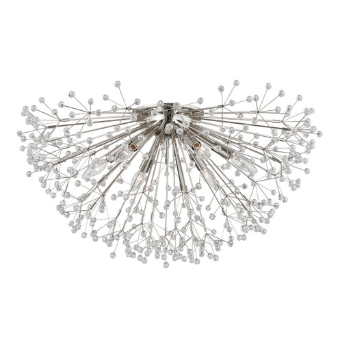 Dunkirk Six Light Semi Flush Mount in Polished Nickel (70|6028-PN)