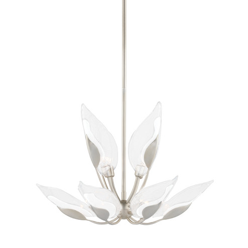 Blossom Ten Light Chandelier in Silver Leaf (70|4829-SL)