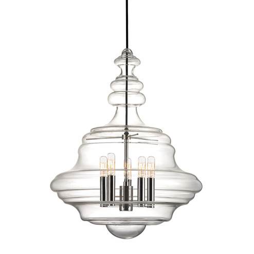 Washington Five Light Pendant in Polished Nickel (70|4020-PN)