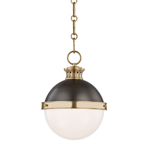 Latham One Light Pendant in Aged/Antique Distressed Bronze (70|4019-ADB)