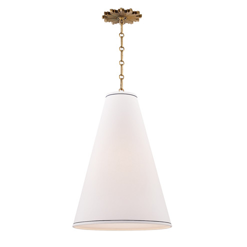 Worth One Light Pendant in Aged Brass (70|3916-AGB)