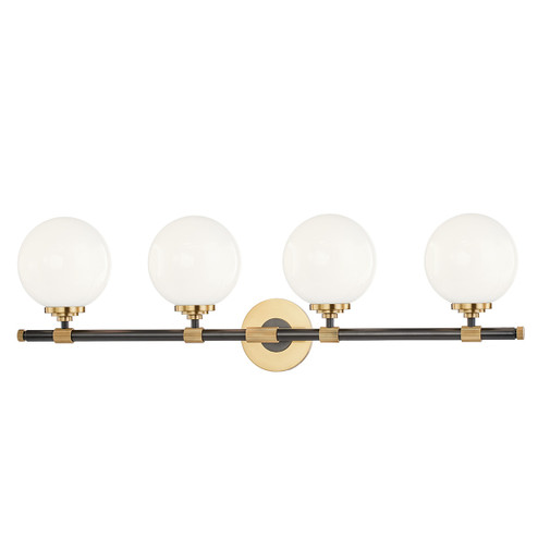 Bowery Four Light Bath Bracket in Aged Brass/Old Bronze (70|3704-AOB)