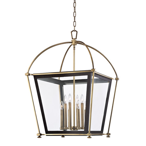 Hollis Eight Light Pendant in Aged Brass (70|3624-AGB)