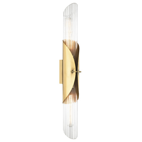 Lefferts Two Light Wall Sconce in Aged Brass (70|3526-AGB)