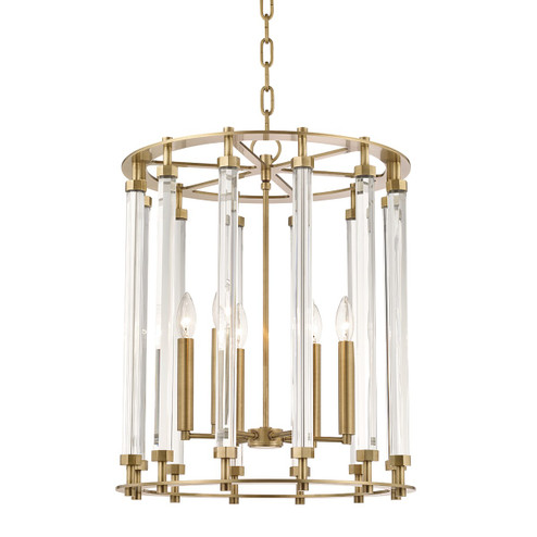 Haddon Six Light Lantern in Aged Brass (70|2818-AGB)