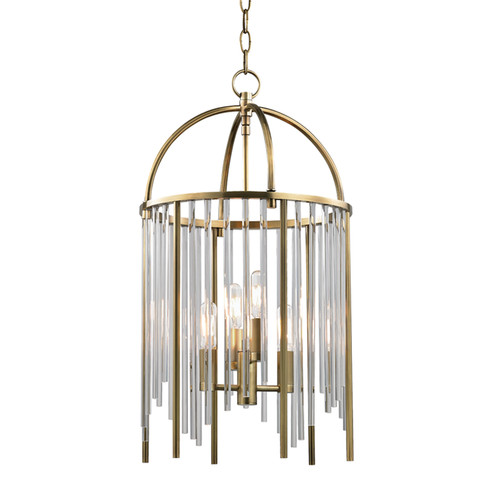 Lewis Four Light Pendant in Aged Brass (70|2512-AGB)
