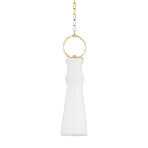 Borden One Light Pendant in Aged Brass (70|2270-AGB/CGW)