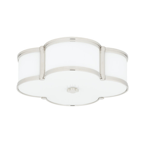 Chandler Three Light Flush Mount in Polished Nickel (70|1216-PN)