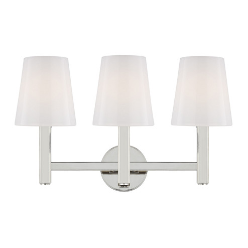 Logan Three Light Vanity in Polished Nickel (454|TV1133PN)