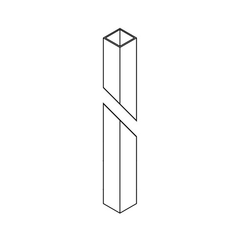 7' Square Outdoor Post in Coastal Black (39|390172-80)
