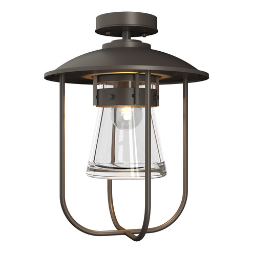 Erlenmeyer One Light Outdoor Semi-Flush Mount in Coastal Dark Smoke (39|356015-SKT-77-ZM0467)