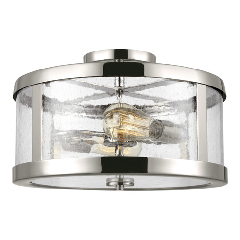 Harrow Two Light Semi-Flush Mount in Polished Nickel (454|SF341PN)