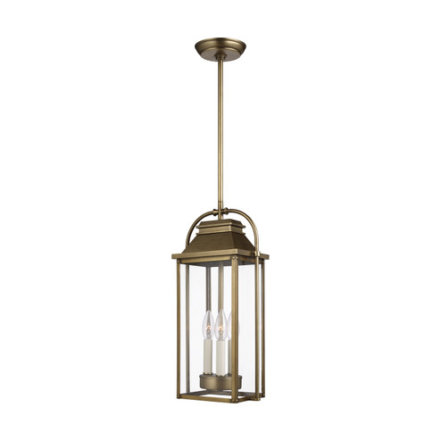 Wellsworth Three Light Pendant in Painted Distressed Brass (454|OL13209PDB)