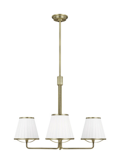 Esther Three Light Chandelier in Time Worn Brass (454|LC1173TWB)