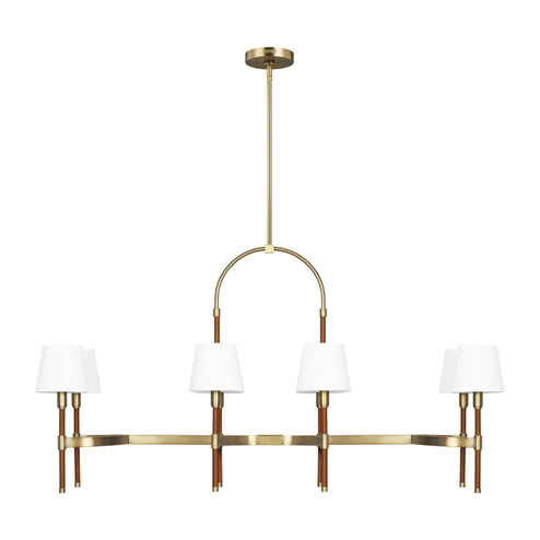 Katie Eight Light Chandelier in Time Worn Brass (454|LC1028TWB)