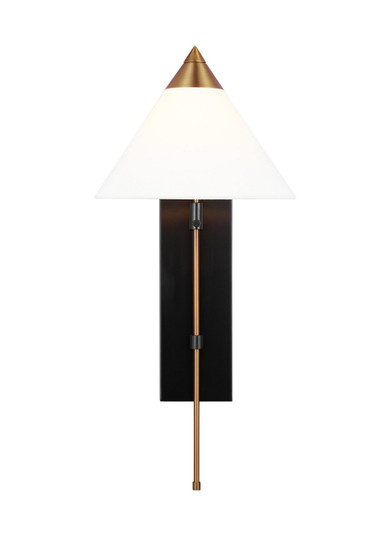 Franklin One Light Wall Sconce in Burnished Brass and Deep Bronze (454|KWL1121BBSBNZ)