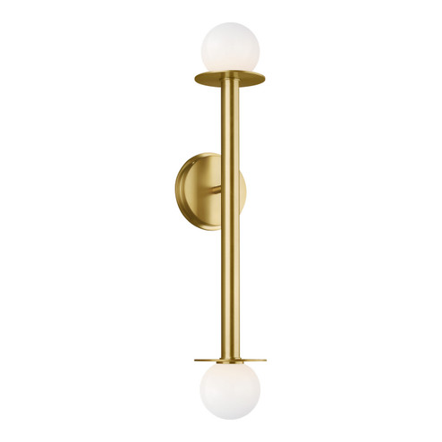 Nodes Two Light Wall Sconce in Burnished Brass (454|KWL1012BBS)