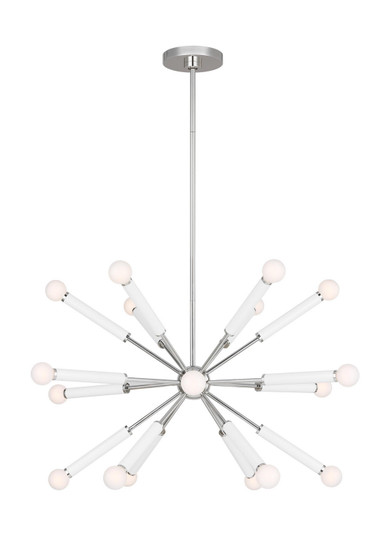 Monroe 18 Light Chandelier in Polished Nickel (454|KSC10518PNGW)