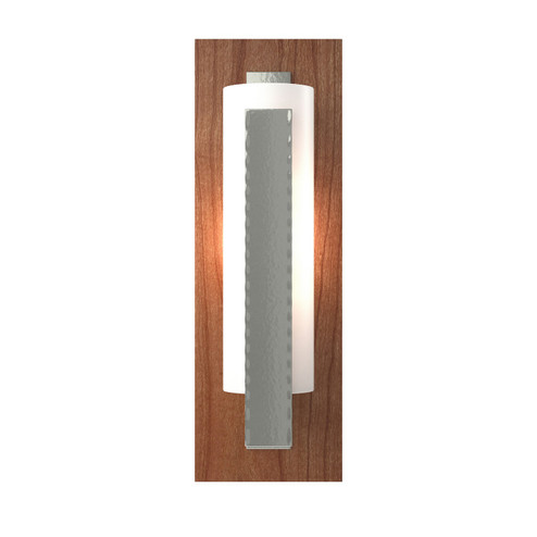 Vertical Bar Forged Vertical Bar Sconce - Cherry or Copper Backplate in Sterling (39|217186-SKT-85-CH-GG0065)