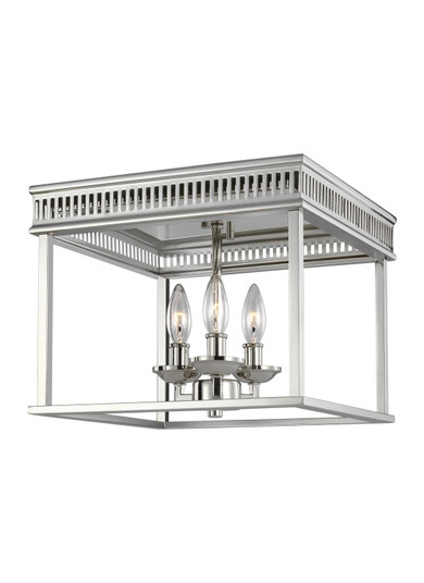 Woodruff Three Light Flush Mount in Polished Nickel (454|FM521PN)