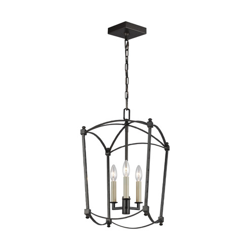 Thayer Three Light Lantern in Smith Steel (454|F3321/3SMS)