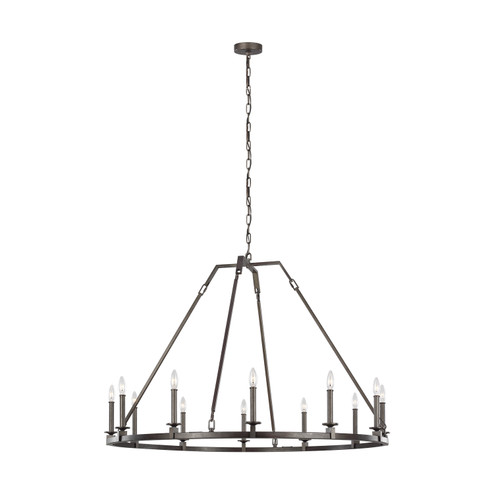 Landen 12 Light Chandelier in Smith Steel (454|F3216/12SMS)