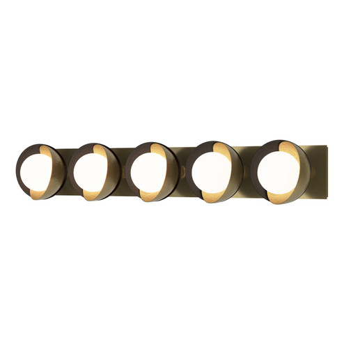 Brooklyn Brooklyn 5-Light Straight Double Shade Bath Sconce in Modern Brass (39|201379-SKT-86-10-GG0711)