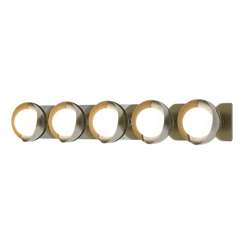 Brooklyn Brooklyn 5-Light Straight Double Shade Bath Sconce in Sterling (39|201379-SKT-85-86-GG0711)