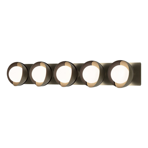 Brooklyn Brooklyn 5-Light Straight Double Shade Bath Sconce in Soft Gold (39|201379-SKT-84-14-GG0711)