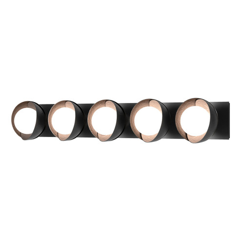 Brooklyn Brooklyn 5-Light Straight Double Shade Bath Sconce in Black (39|201379-SKT-10-14-GG0711)