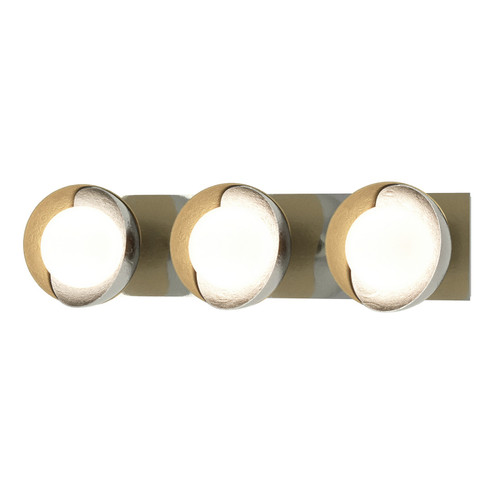 Brooklyn Brooklyn 3-Light Straight Double Shade Bath Sconce in Sterling (39|201378-SKT-85-86-GG0711)