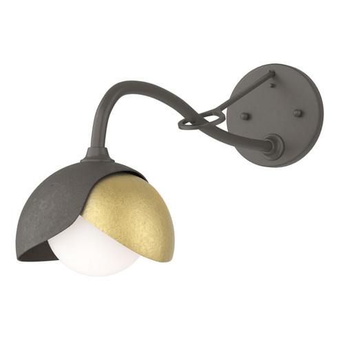 Brooklyn Brooklyn 1-Light Double Shade Long-Arm Sconce in Dark Smoke (39|201377-SKT-07-86-GG0711)