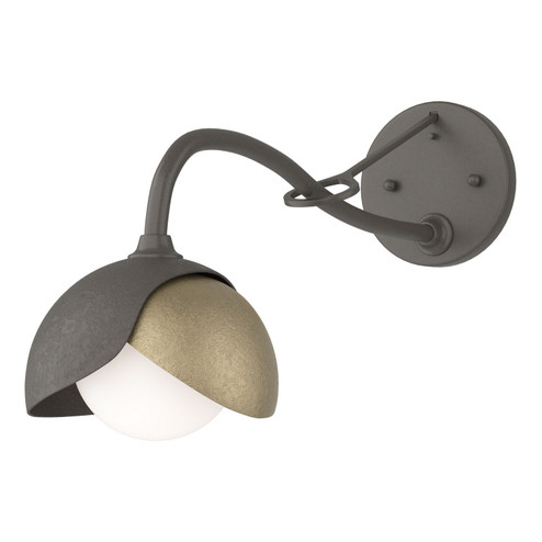 Brooklyn Brooklyn 1-Light Double Shade Long-Arm Sconce in Dark Smoke (39|201377-SKT-07-84-GG0711)