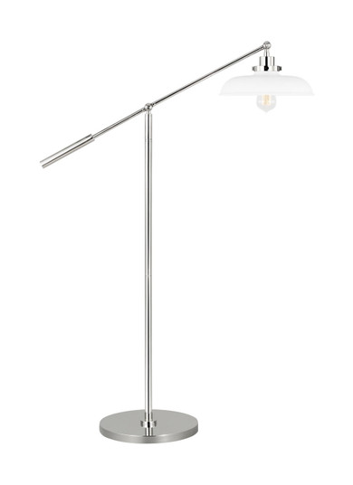 Wellfleet One Light Floor Lamp in Matte White and Polished Nickel (454|CT1141MWTPN1)