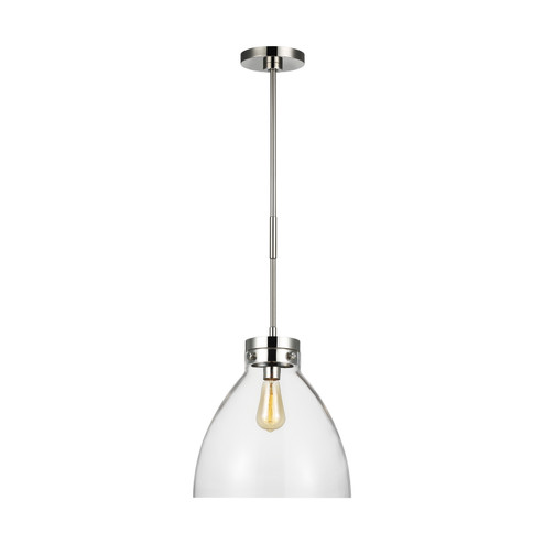 Garrett One Light Pendant in Polished Nickel (454|CP1121PN)