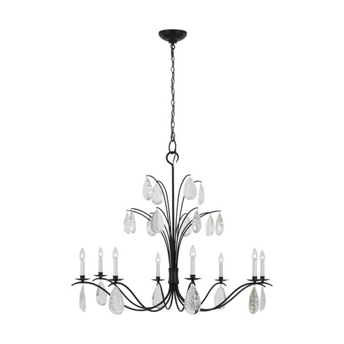 Shannon Eight Light Chandelier in Aged Iron (454|CC1598AI)