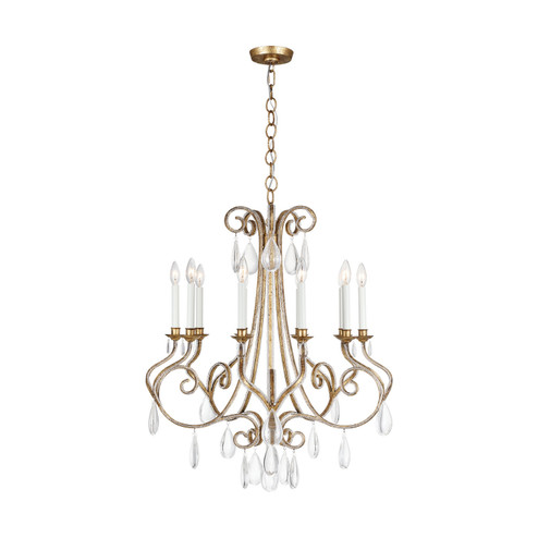 Kinsale Ten Light Chandelier in Antique Gild (454|CC15210ADB)