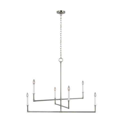 Bayview Six Light Chandelier in Polished Nickel (454|CC1356PN)