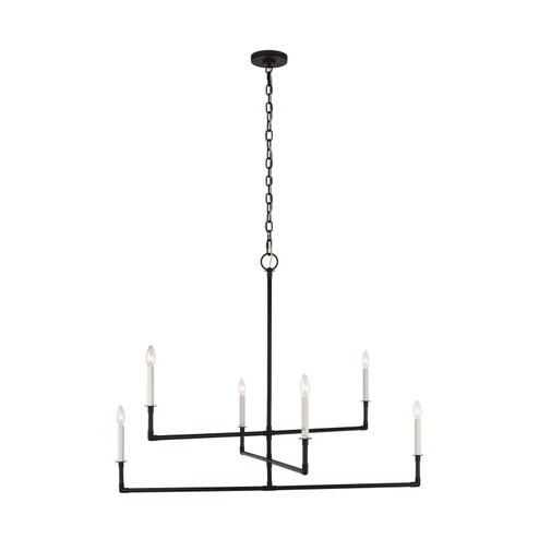 Bayview Six Light Chandelier in Aged Iron (454|CC1356AI)