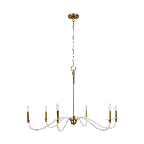 Hanover Six Light Chandelier in Burnished Brass (454|CC1326BBS)