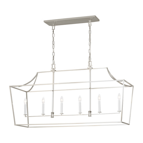 Southold Six Light Linear Lantern in Polished Nickel (454|CC1036PN)