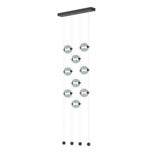 Abacus Abacus 9-Light Ceiling-to-Floor LED Pendant in Black (39|139057-LED-STND-10-YL0668)