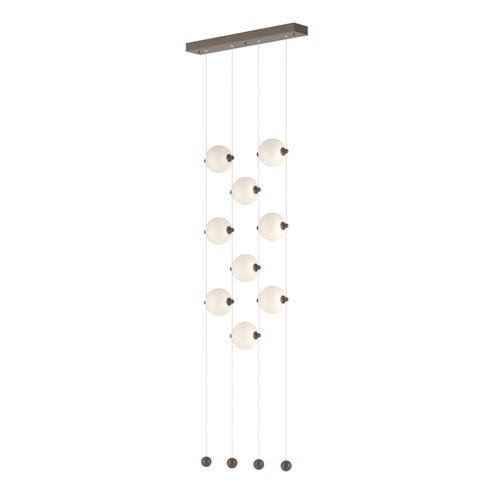 Abacus Abacus 9-Light Ceiling-to-Floor LED Pendant in Bronze (39|139057-LED-STND-05-GG0668)