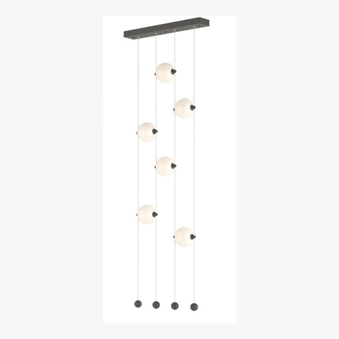 Abacus Abacus 6-Light Ceiling-to-Floor LED Pendant in Natural Iron (39|139055-LED-STND-20-GG0668)
