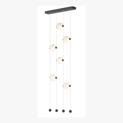 Abacus Abacus 6-Light Ceiling-to-Floor LED Pendant in Oil Rubbed Bronze (39|139055-LED-STND-14-GG0668)