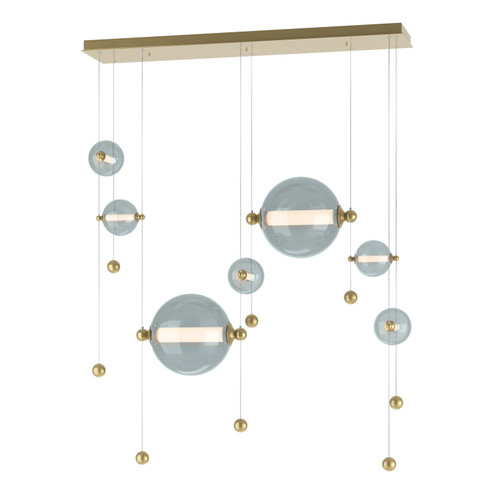 Abacus Abacus 7-Light Double Linear LED Pendant in White (39|139054-LED-STND-02-GG0694)