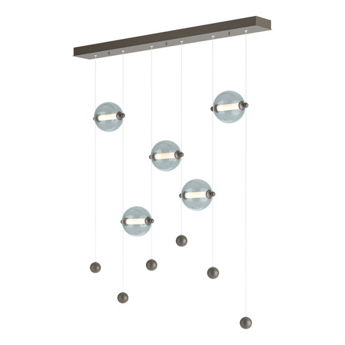 Abacus Abacus 5-Light LED Pendant in Dark Smoke (39|139050-LED-STND-07-YL0668)
