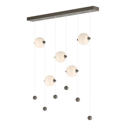 Abacus Abacus 5-Light LED Pendant in Dark Smoke (39|139050-LED-STND-07-GG0668)